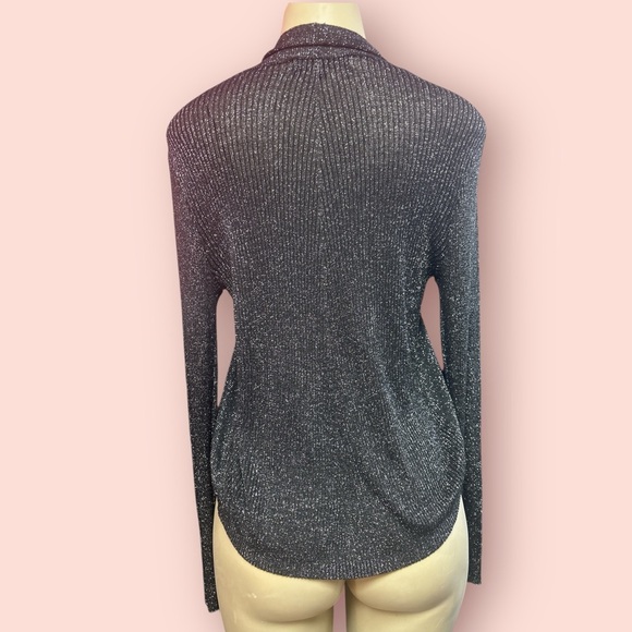 89th & Madison Black Metallic Cardigan - Picture 4 of 5